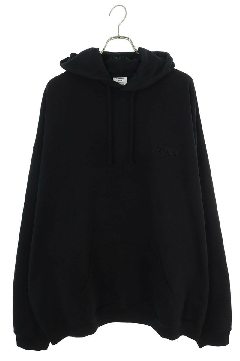 Vetements 24AW embroidery Logo Hoodie Black Size XL