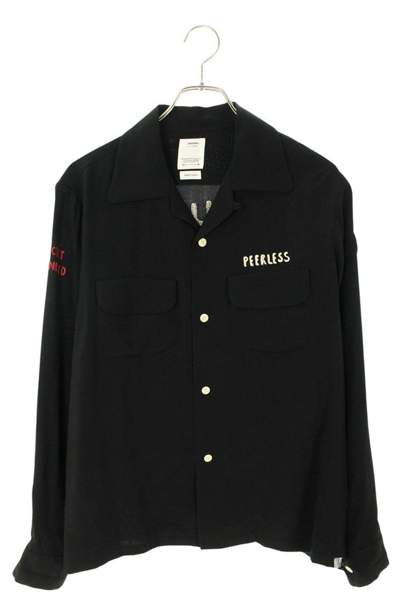 Visvim Chain Embroidered Long Sleeve Shirt Black Size S