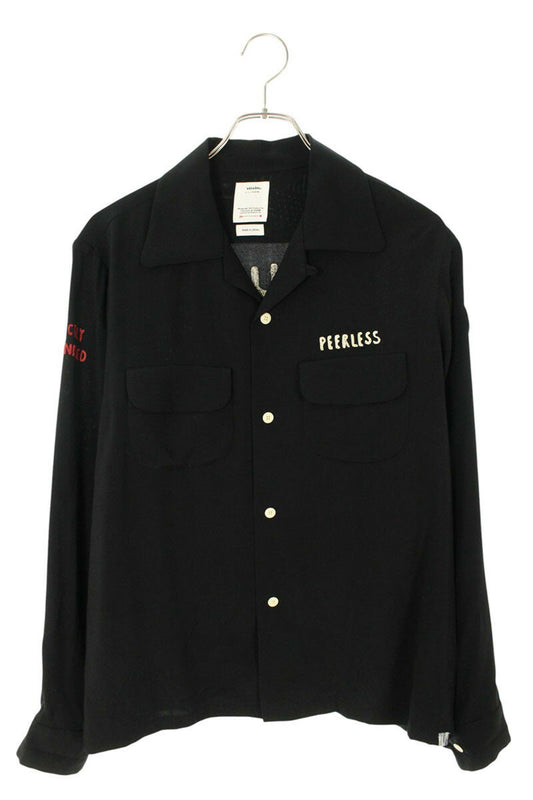 Visvim Chain Embroidered Long Sleeve Shirt Black Size S