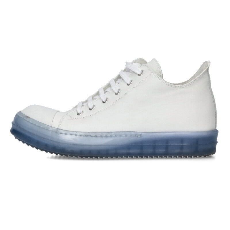 Rick Owens Ramones Low Leather Sneakers White Size 8.5