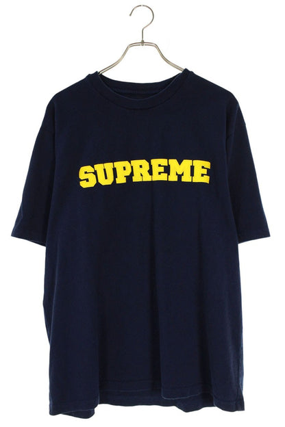 Supreme 23AW Collegiate S S Top College Logo T-Shirt Blue x Yellow Size L
