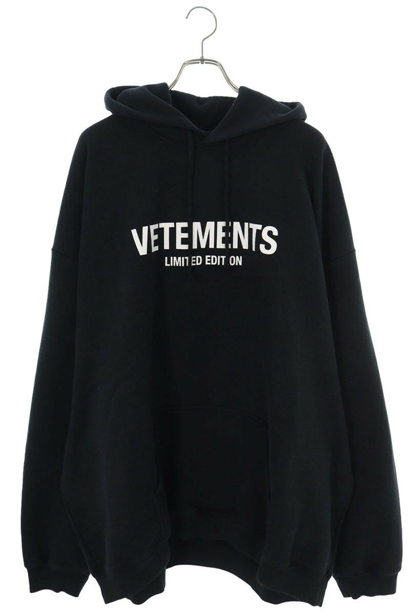 Vetements 24AW Logo Hoodie Black Size XL