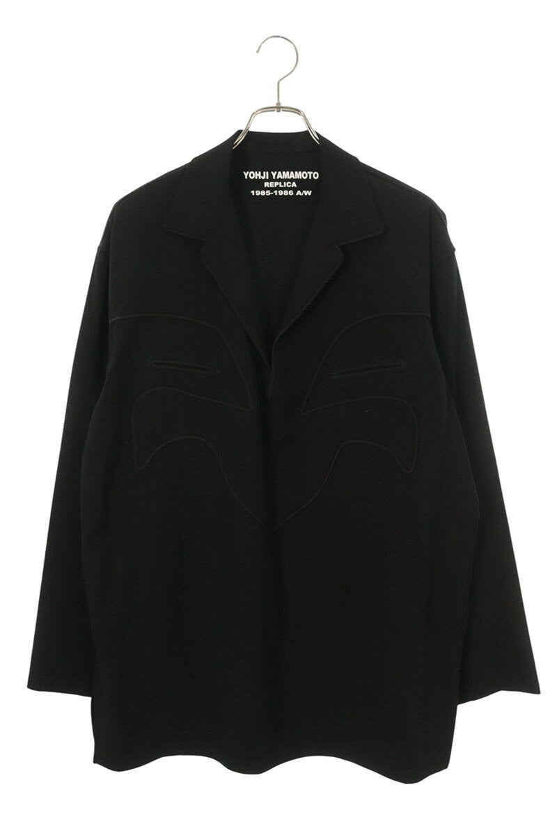 Vintage Yohji Yamamoto Tops - Yohji Yamamoto Pour Homme Replica Piping Pullover L/S Black M - Authentic Archive