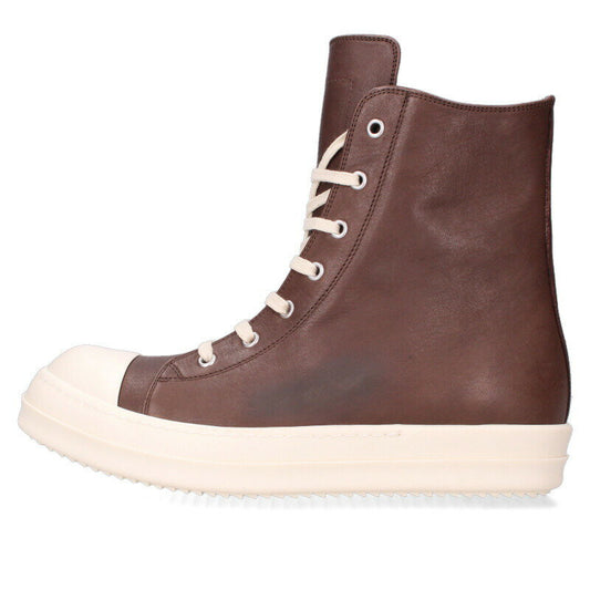 Rick Owens Ramones Leather High-Top Sneakers Multi Size 7.5