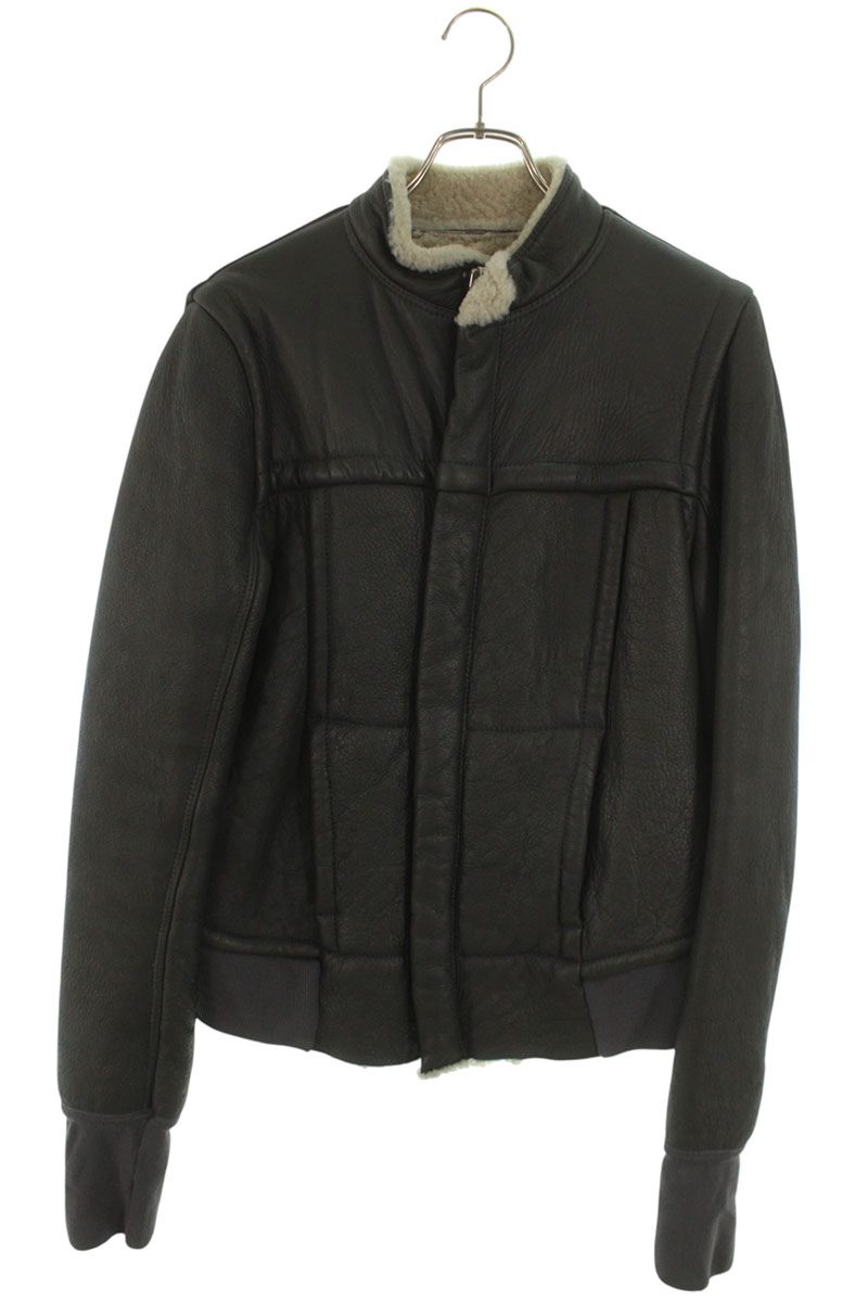 Rick Owens Leather Jacket Gray Size M