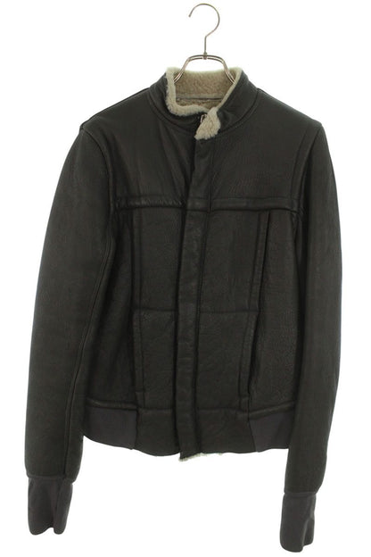 Rick Owens Leather Jacket Gray Size M
