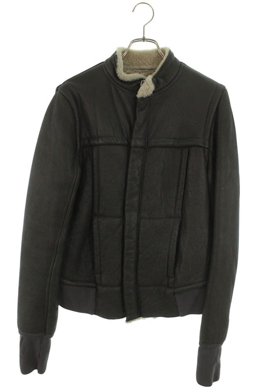 Rick Owens Leather Jacket Gray Size M