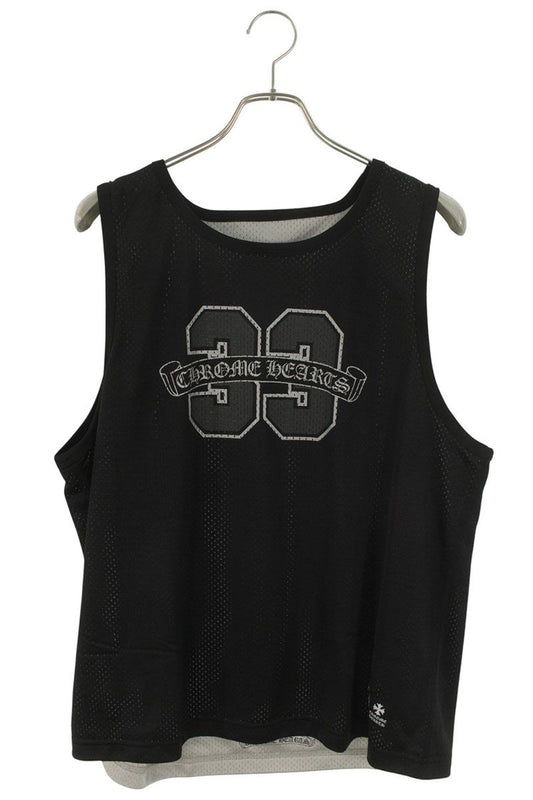 Chrome Hearts MESH WARM UP JERSEY CH Logo Print Tank Top Black Size M