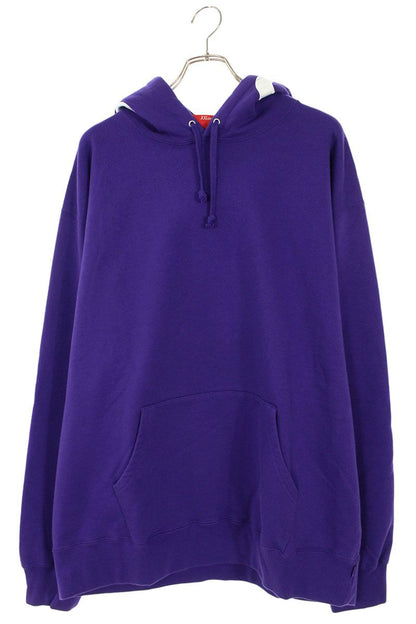Supreme 21AW Contrast Hooded Sweatshirt Purple Size XXL