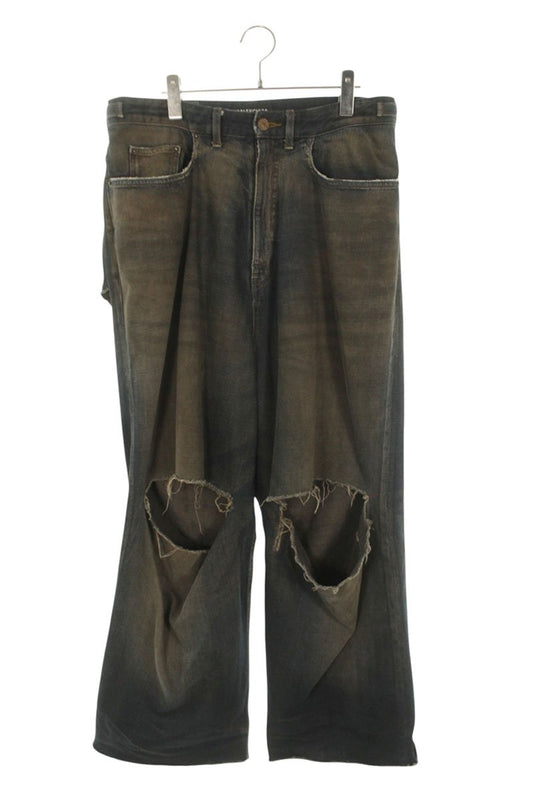 BALENCIAGA Destroyed Skate Denim Pants Blue Size 30
