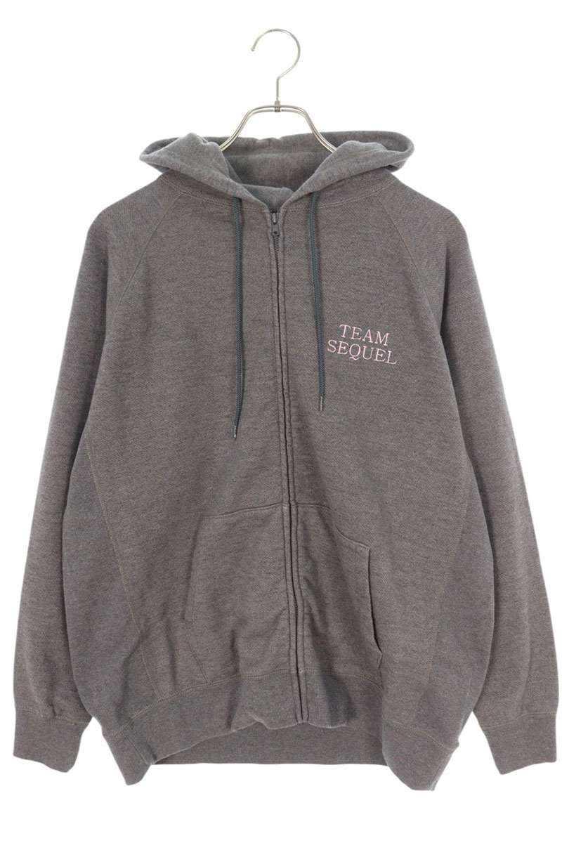 SEQUEL 22AW Print Hoodie Gray Size S