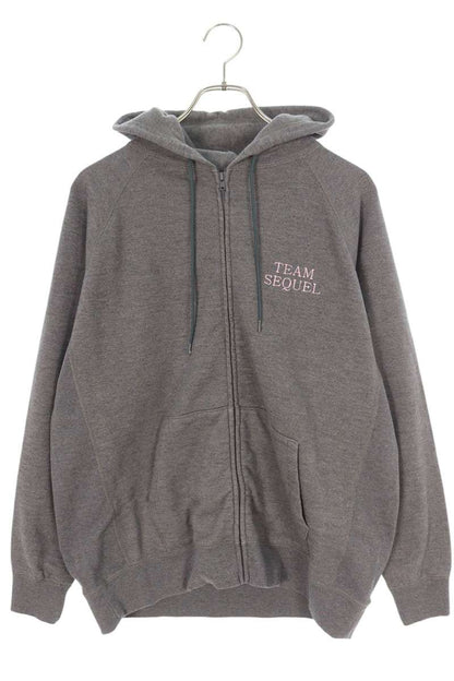 SEQUEL 22AW Print Hoodie Gray Size S