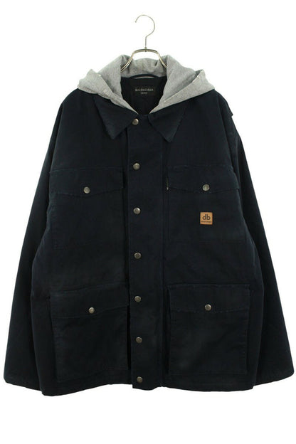 Balenciaga 23AW DOUBLEB Hoodie Blue x Gray Size 3