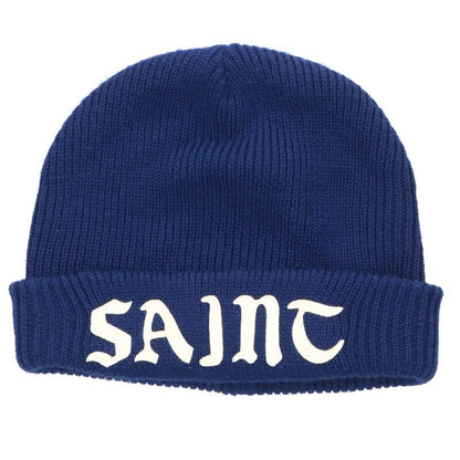 Saint Michael Logo Patchwork Beanie Blue x White Size ONE