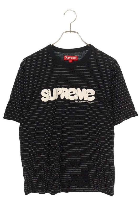 Supreme 25SS Bubble S S Top Logo Print Boarder T-Shirt Black Size S