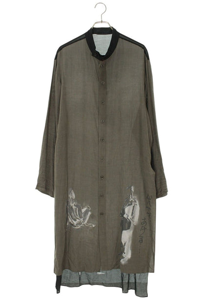 YOHJI YAMAMOTO POUR HOMME 25SS Message Print Blouse Size L
