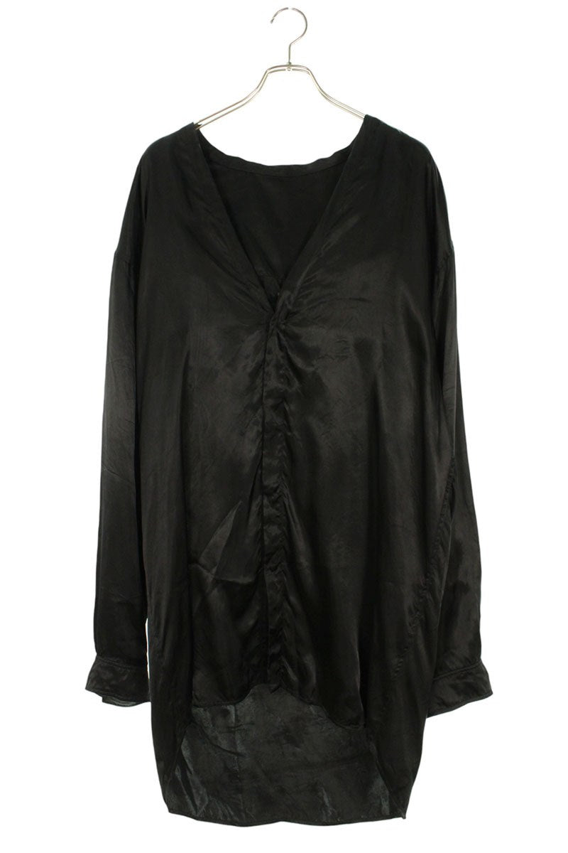 Rick Owens 26SS Oversized Long Sleeve Shirt Black Size 46