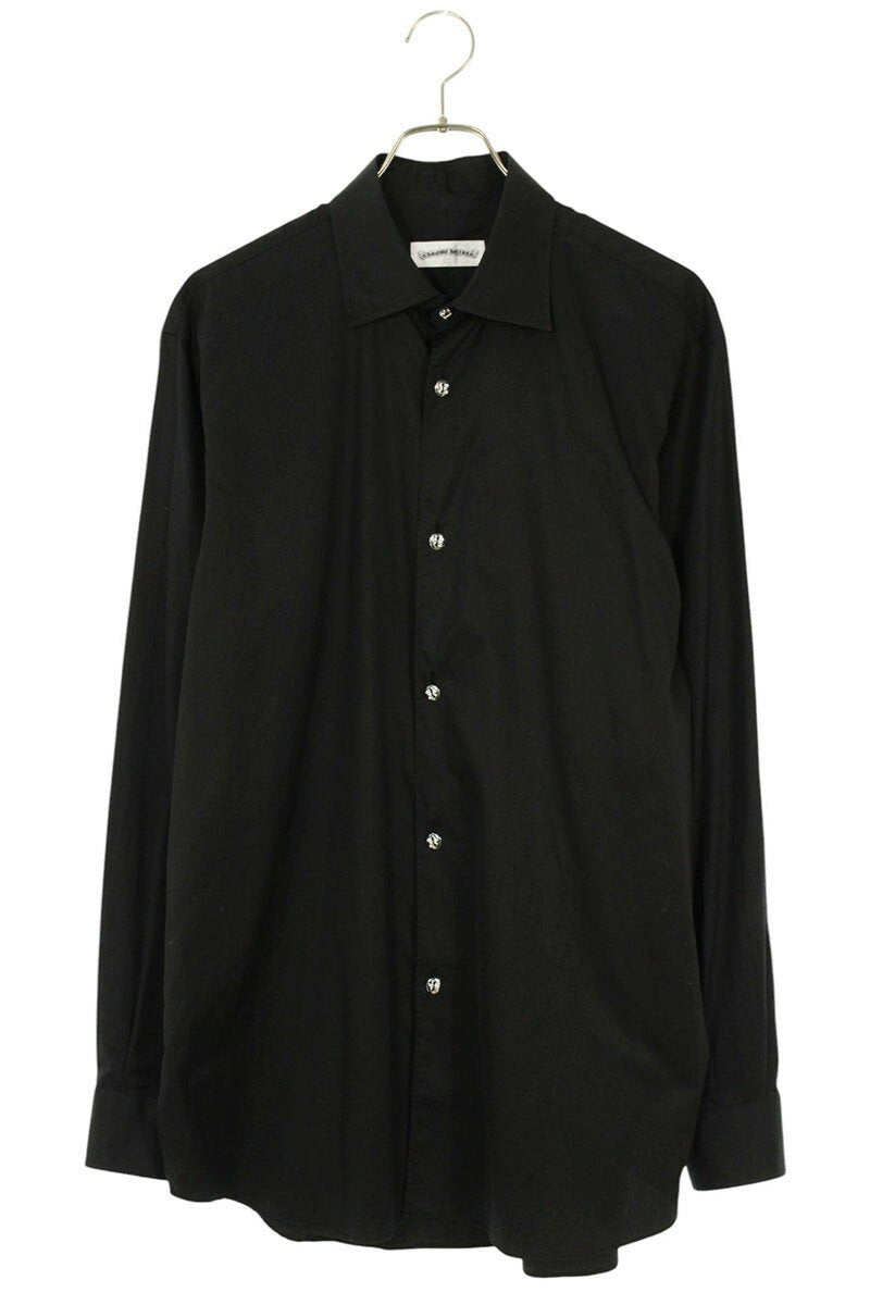 Vintage Chrome hearts Tops - Chrome Hearts Flare Botton Long Sleeve Shirt Size XS - Authentic Archive