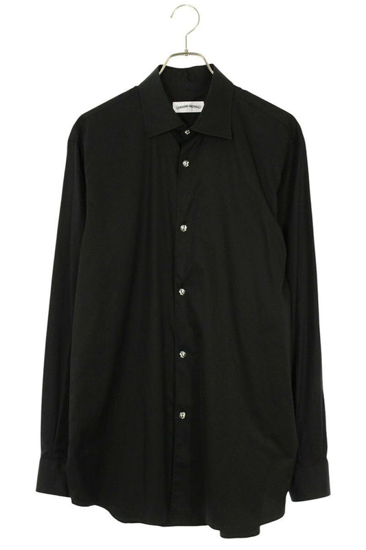 Vintage Chrome hearts Tops - Chrome Hearts Flare Botton Long Sleeve Shirt Size XS - Authentic Archive