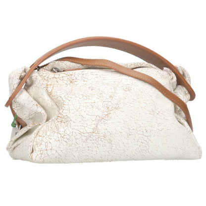 Kenzo Leather TWO WAY Handbag White x Brown One Size