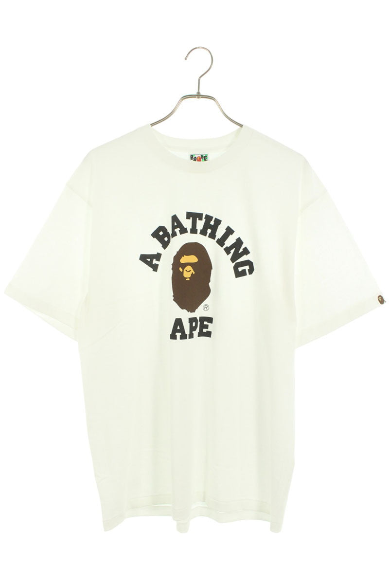 Bape Logo College T-Shirt White Size XL