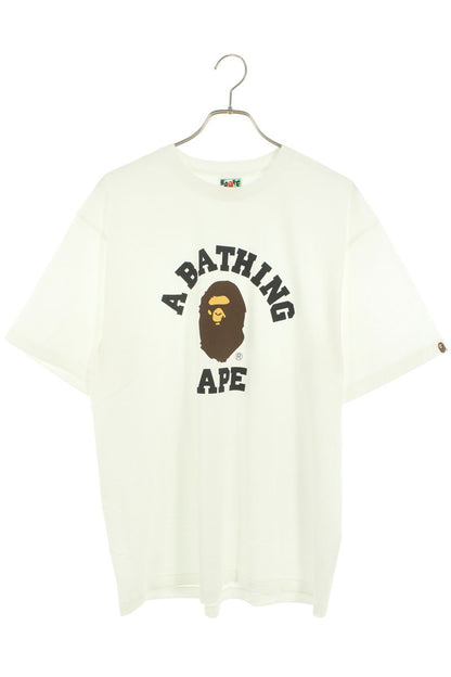 Bape Logo College T-Shirt White Size XL