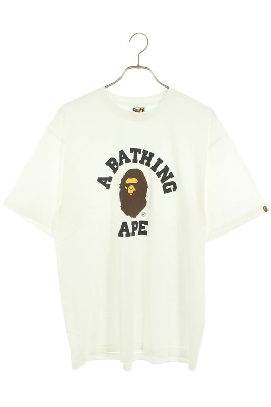 Bape Logo College T-Shirt White Size XL