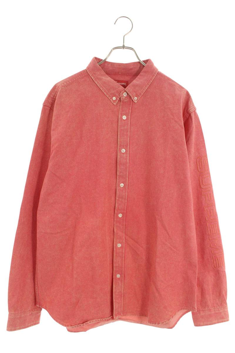 Supreme 18SS Denim Shirt Pink Size XL