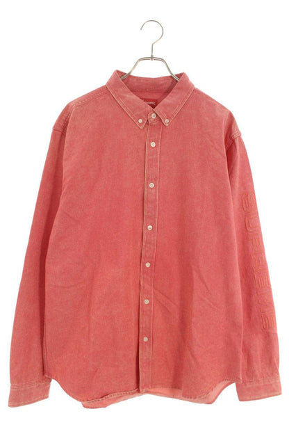 Supreme 18SS Denim Shirt Pink Size XL