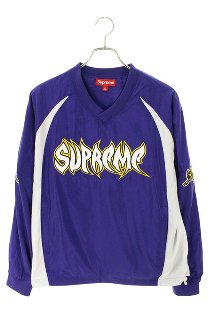 Supreme Front Logo Long Sleeve T-Shirt Purple Size S