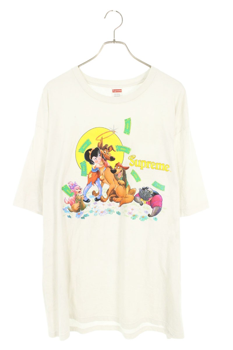 Supreme 25AW All Dogs Go To Heaven Tee Print T-Shirt White Size XXL