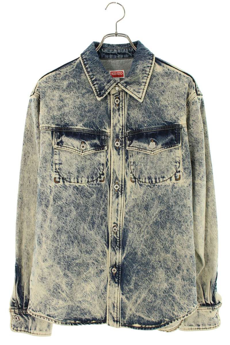 KENZO Washed Western Denim Jacket Indigo Size S