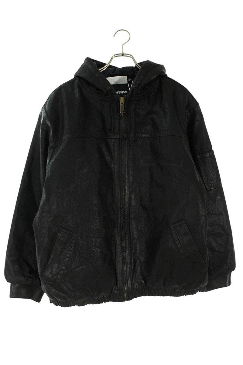 Supreme 24SS Foil Hooded Work Jacket Zip Up Blouson Black Size L