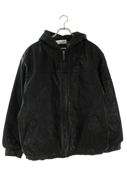 Supreme 24SS Foil Hooded Work Jacket Zip Up Blouson Black Size L