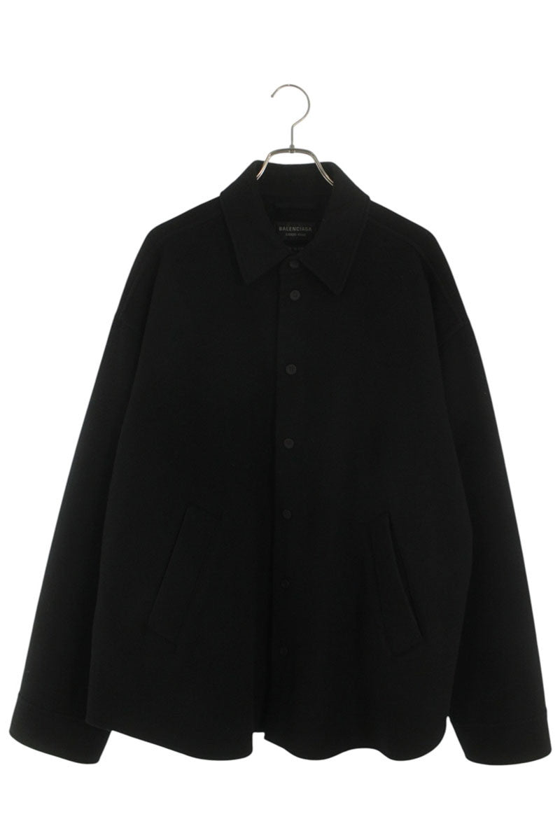 BALENCIAGA Double-Faced Wool Shirt Black Size S