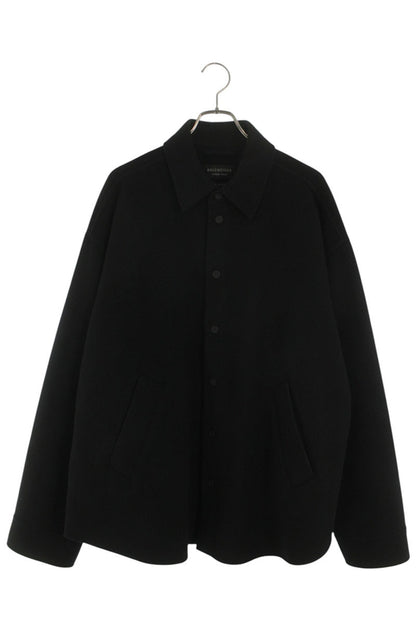 BALENCIAGA Double-Faced Wool Shirt Black Size S
