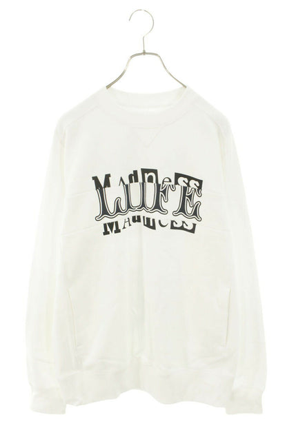 Sacai 21SS Logo Print Reconstructed Crewneck Sweatshirt White Size L