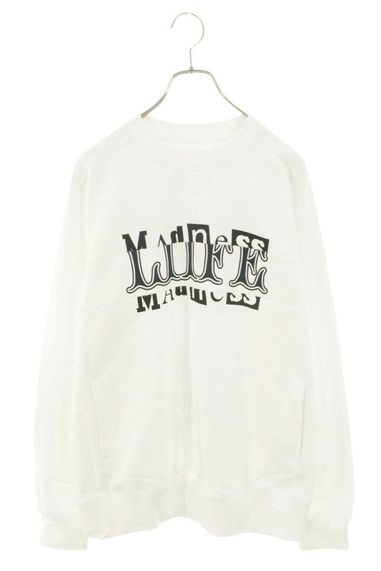 Sacai 21SS Logo Print Reconstructed Crewneck Sweatshirt White Size L