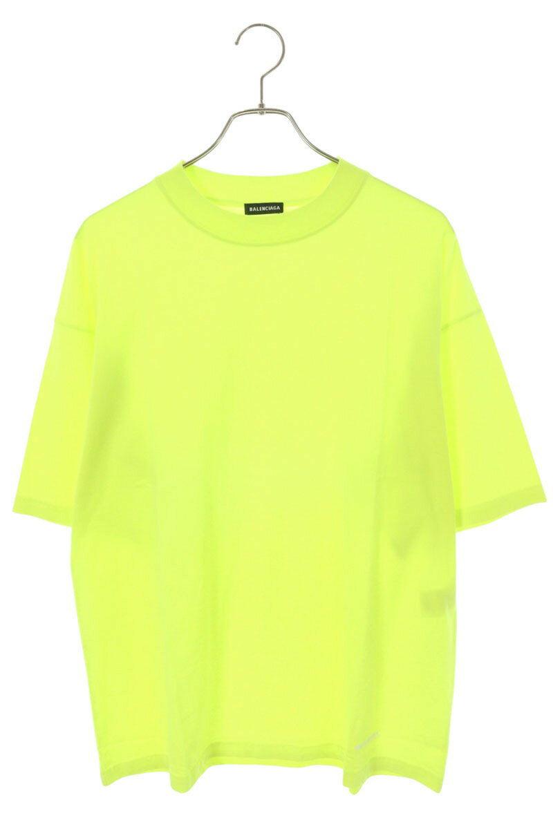 Balenciaga Logo Embroidered T-Shirt Yellow Size XS