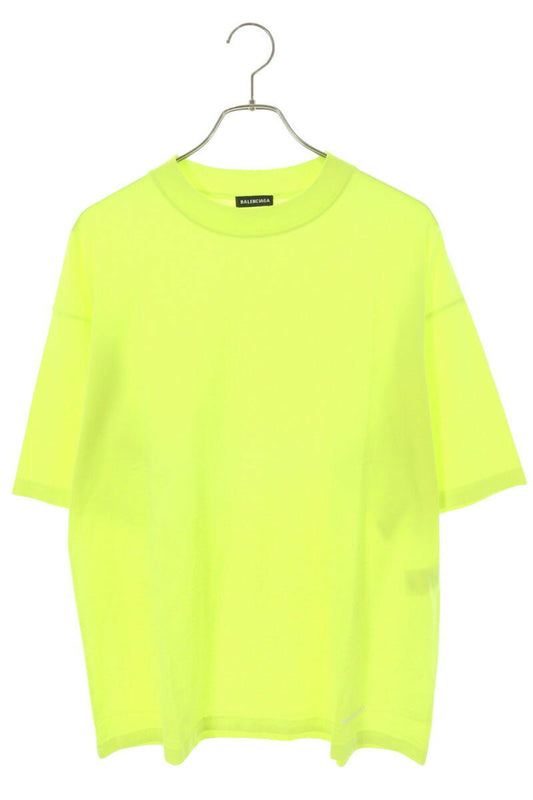 Balenciaga Logo Embroidered T-Shirt Yellow Size XS