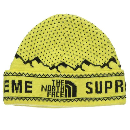 Supreme x The North Face 18AW Beanie Yellow Size ONE