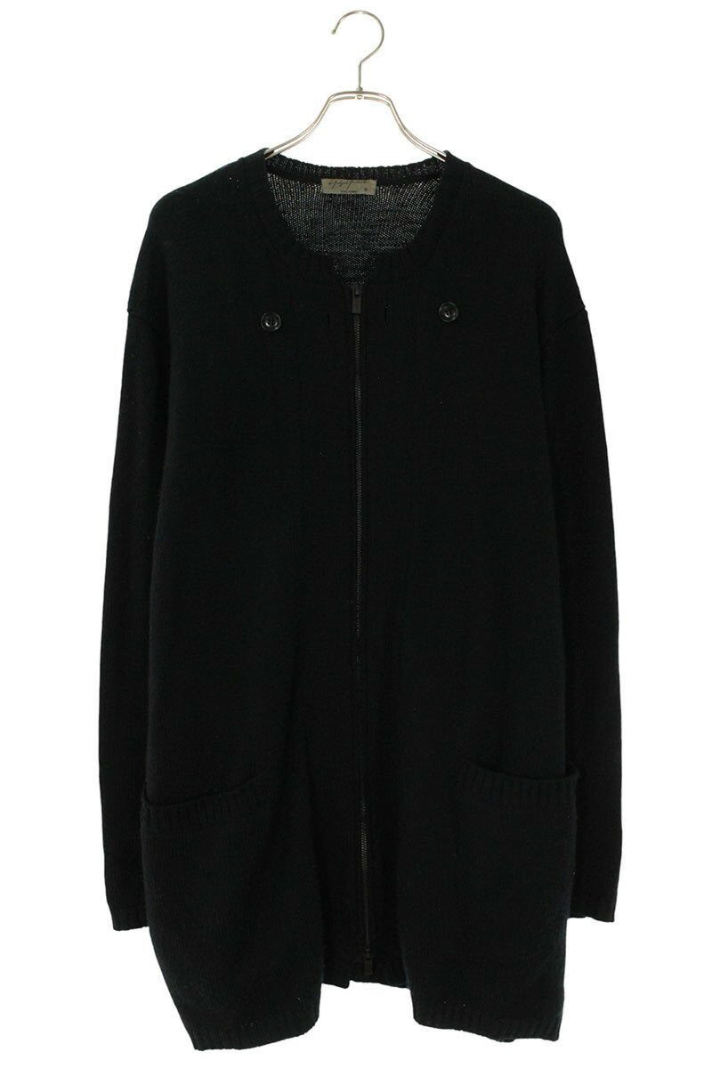 YOHJI YAMAMOTO POUR HOMME 19AW Zip Up Wool Cardigan Black Size L
