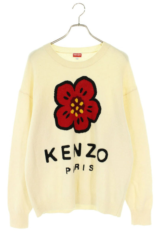 Kenzo Crewneck Knit Sweater White Size XL