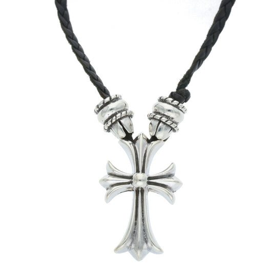 Chrome Hearts Small Necklace Silver x Black (Silver 45.53g)