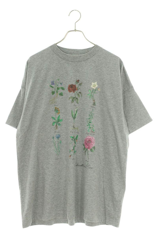 Dior Print Cotton T-Shirt Gray Size M
