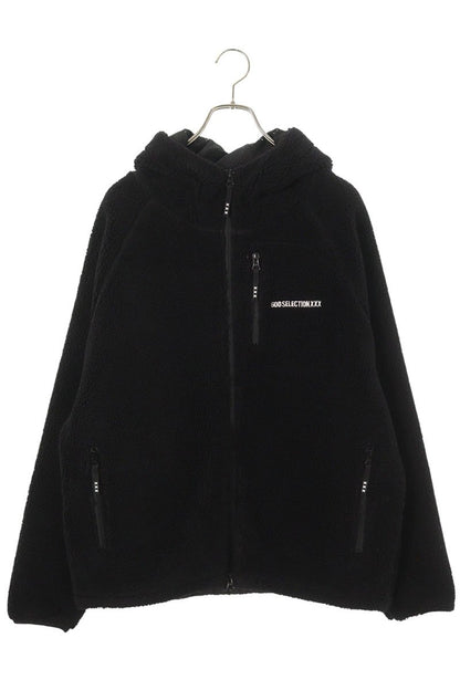 GOD SELECTION XXX Logo Embroidered Boa Blouson Black Size M