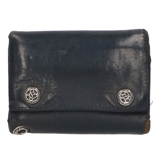 Chrome Hearts 3FOLD Floral Button Leather Size ONE SIZE