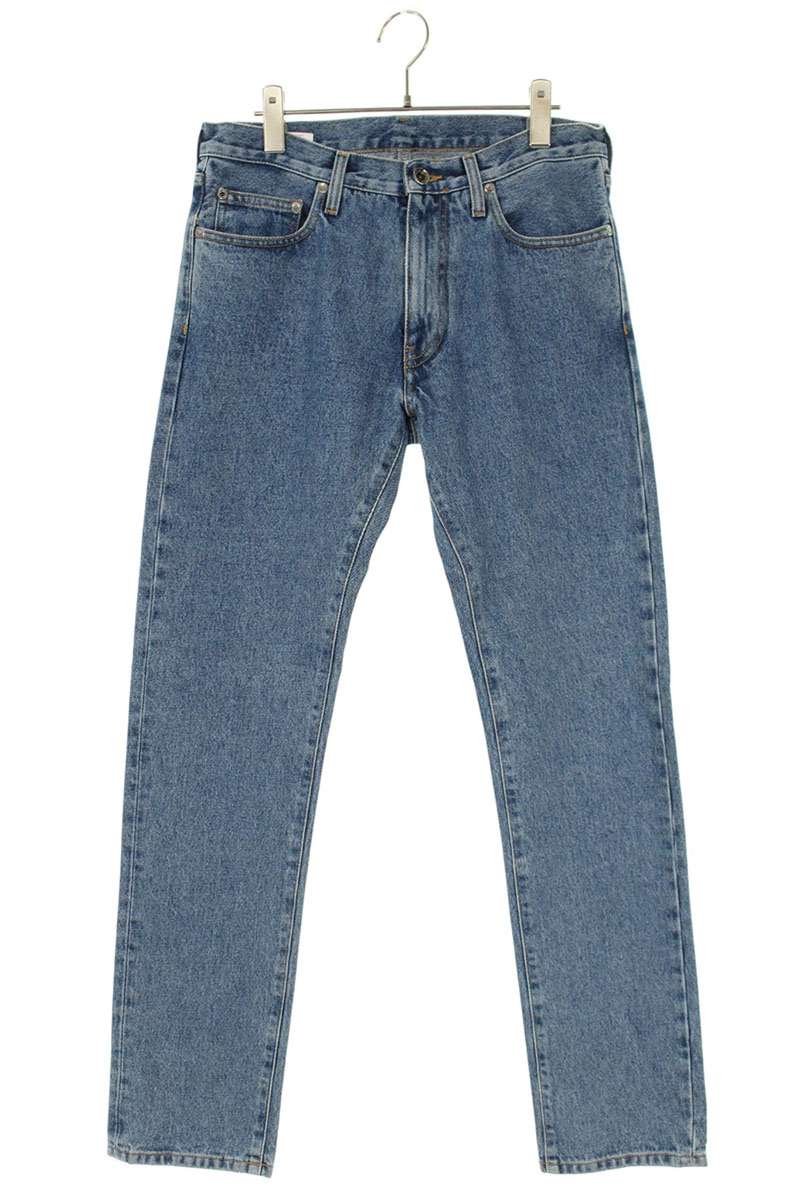 Off-White Print Denim Pants Blue Size 30