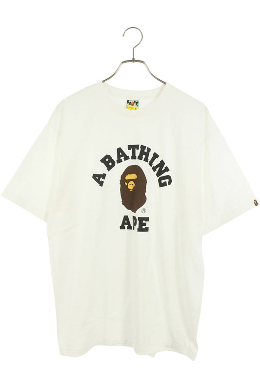 Bape Logo College T-Shirt White Size XL