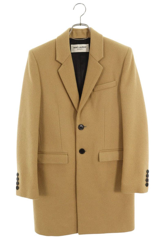 Saint Laurent Paris Wool Chester Coat Beige Size XS